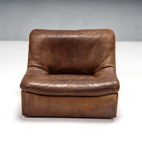 De Sede DS46 Brown Leather Sectional Sofa, 1970s, Set of 3 - REHAUS - De Sede