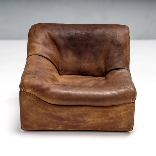 De Sede DS46 Brown Leather Sectional Sofa, 1970s, Set of 3 - REHAUS - De Sede