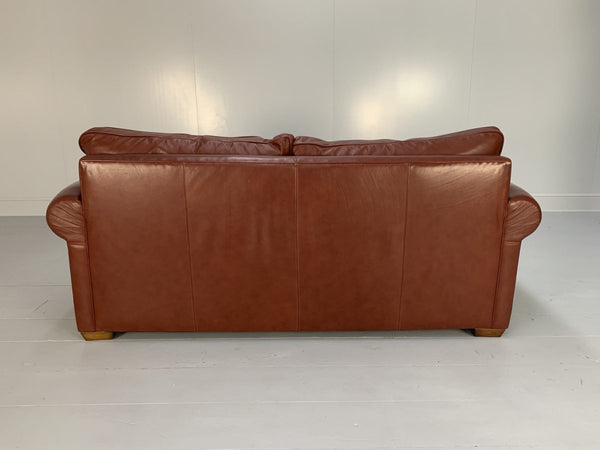 Duresta Garrick Sofa & 2 Armchair Suite - In Tan Brown Niven Leather @ REHAUS