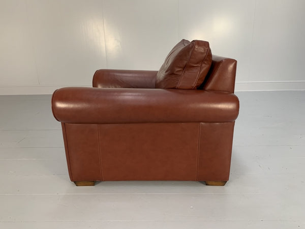 Duresta Garrick Sofa & 2 Armchair Suite - In Tan Brown Niven Leather @ REHAUS