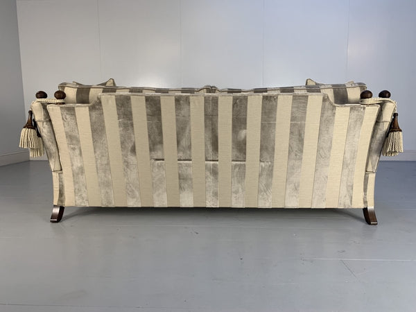 Duresta Hornblower Sofa & 2 Horatio Armchair Suite - In Silver Stripe Velvet @ REHAUS