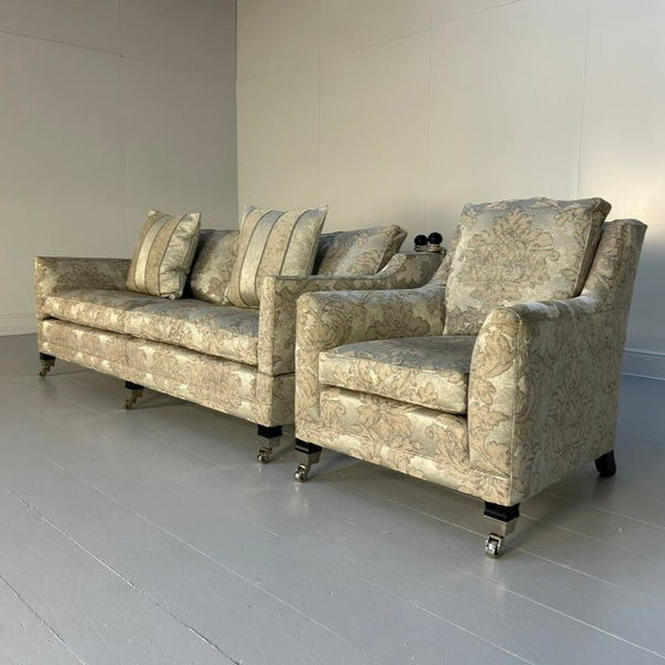 Duresta Trafalgar Sofa & Armchair - In Metallic Damask @ REHAUS