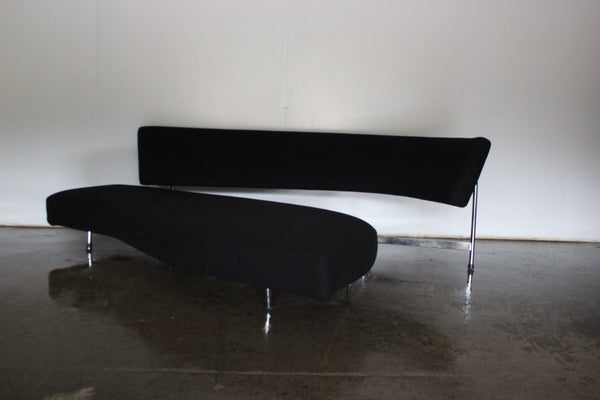Edra Shark Sofa Chaise - In Jet Black Wool @ REHAUS