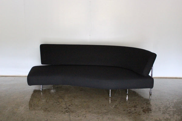Edra Shark Sofa Chaise - In Jet Black Wool @ REHAUS