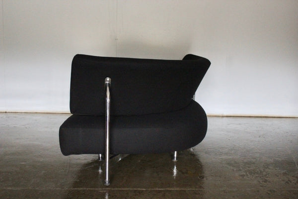 Edra Shark Sofa Chaise - In Jet Black Wool @ REHAUS