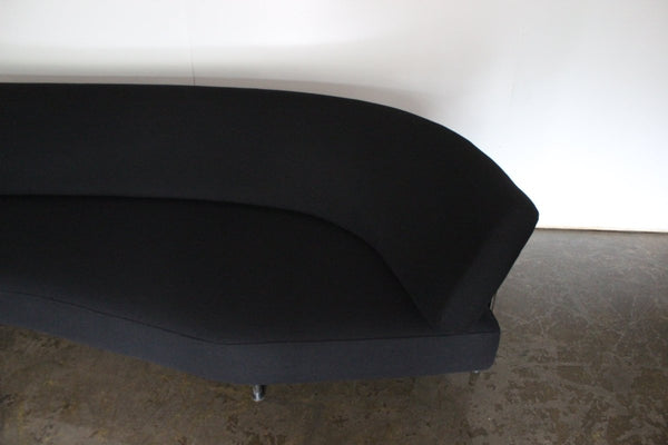 Edra Shark Sofa Chaise - In Jet Black Wool @ REHAUS