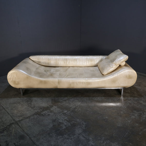 Fendi Casa White Iguana Leather Eros Sofa @ REHAUS