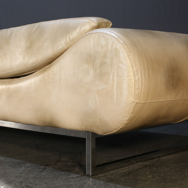 Fendi Casa White Iguana Leather Eros Sofa @ REHAUS