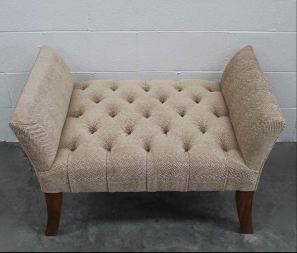 Flare - Arm Deep - Buttoned Bench - Seat in Zoffany Fabric, Handmade by George Smith Craftsmen @ REHAUS