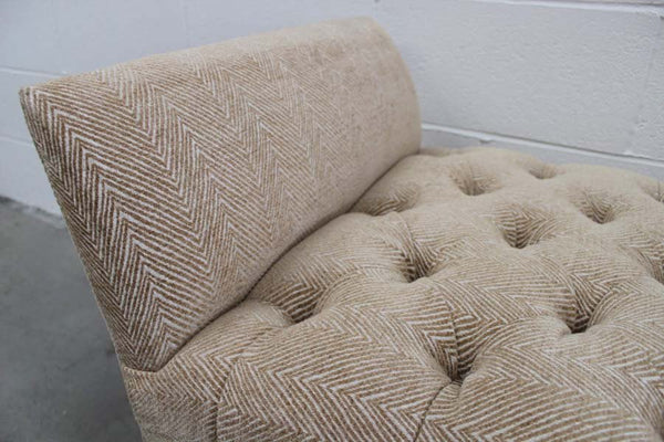 Flare - Arm Deep - Buttoned Bench - Seat in Zoffany Fabric, Handmade by George Smith Craftsmen @ REHAUS