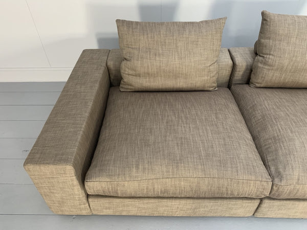 Flexform Groundpiece Sofa & 2 Armchair Suite - In Woven Linen @ REHAUS