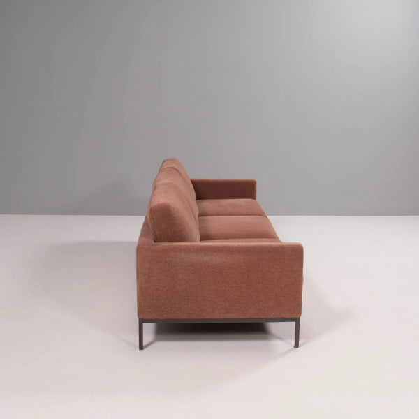 Florence Knoll for Knoll Dusky Pink Fabric Relax Sofa - REHAUS - Florence Knoll