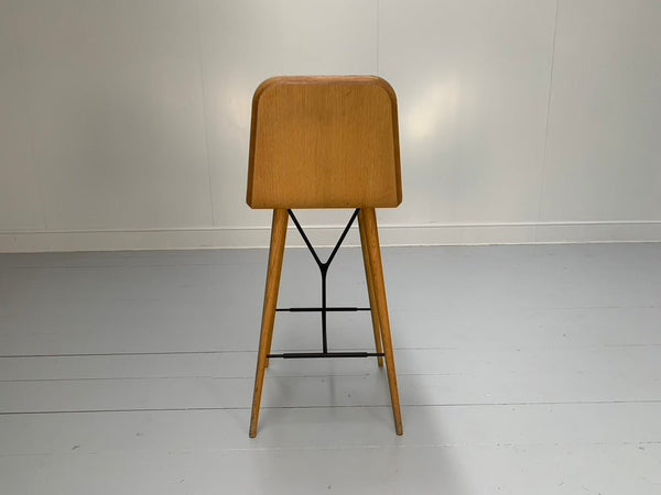 Fredericia Spine Counter Bar Stools - In Brown Leather & Oak (10 Available) @ REHAUS