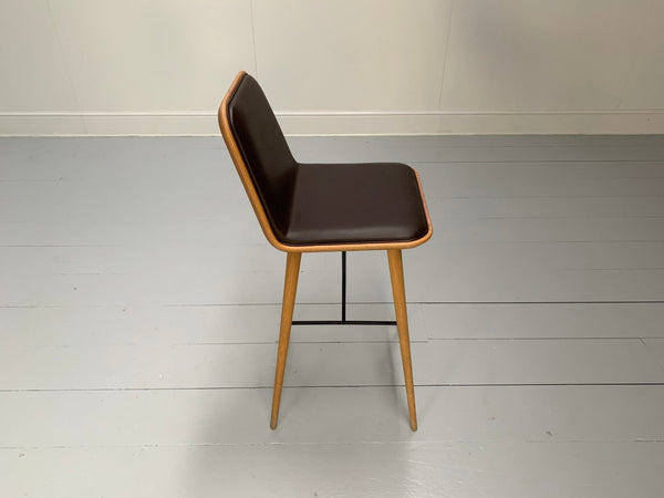 Fredericia Spine Counter Bar Stools - In Brown Leather & Oak (10 Available) @ REHAUS