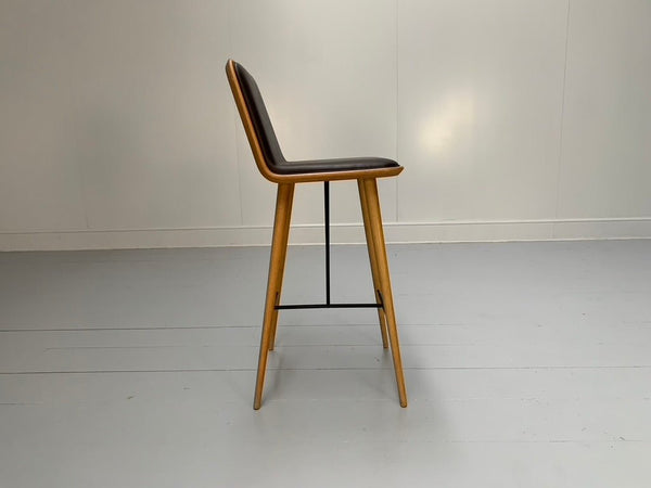 Fredericia Spine Counter Bar Stools - In Brown Leather & Oak (10 Available) @ REHAUS