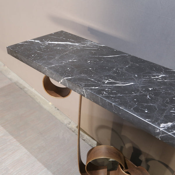 Gordon Watson Wrought Iron & Marble Console by Paul Belvoir @ REHAUS