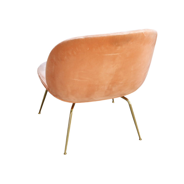 Gubi Beetle Pink Velvet Lounge Chair by GamFratsei @ REHAUS