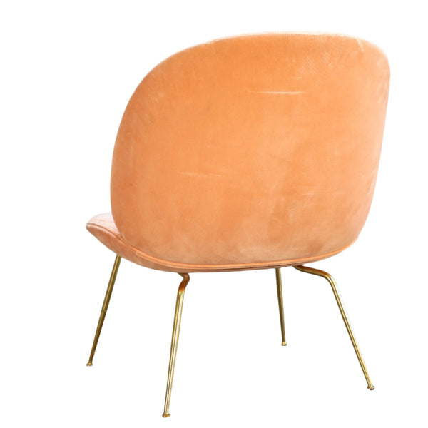 Gubi Beetle Pink Velvet Lounge Chair by GamFratsei @ REHAUS