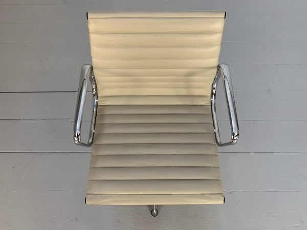 ICF Vitra Eames EA 108 Aluminium Chair - In Pale - Cream Leather @ REHAUS