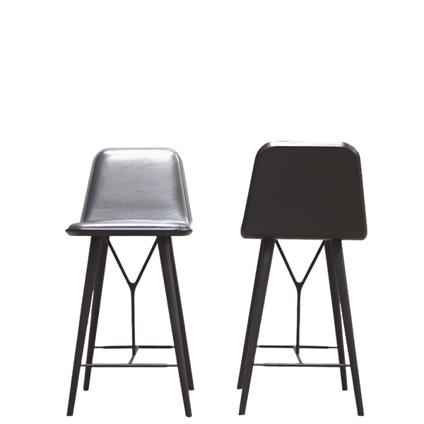 Indor Fredericia Spine Bar Stool with Grey Upholstery - REHAUS - Indor