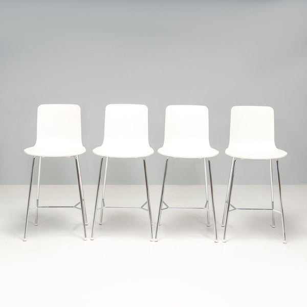 Jasper Morrison for Vitra White HAL RE Medium Bar Stools, 2013, Set of 4 - REHAUS - Jasper Morrison