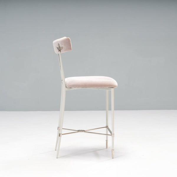 Jonathan Adler Grey Velvet Rider Counter Stools, Set of 2 - REHAUS - Jonathan Adler