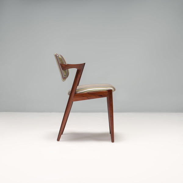 Kai Kristiansen Rosewood No 42 Chairs with Paul Smith upholstery, Set of 2 - REHAUS - Kai Kristiansen