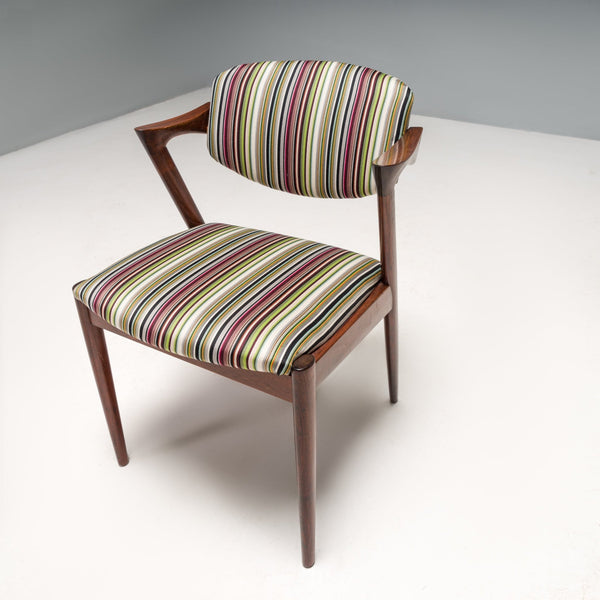 Kai Kristiansen Rosewood No 42 Chairs with Paul Smith upholstery, Set of 2 - REHAUS - Kai Kristiansen