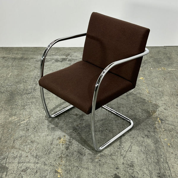 Knoll Brno Brown Tubular Chair by Ludwig Mies van der Rohe, Set of Two @ REHAUS