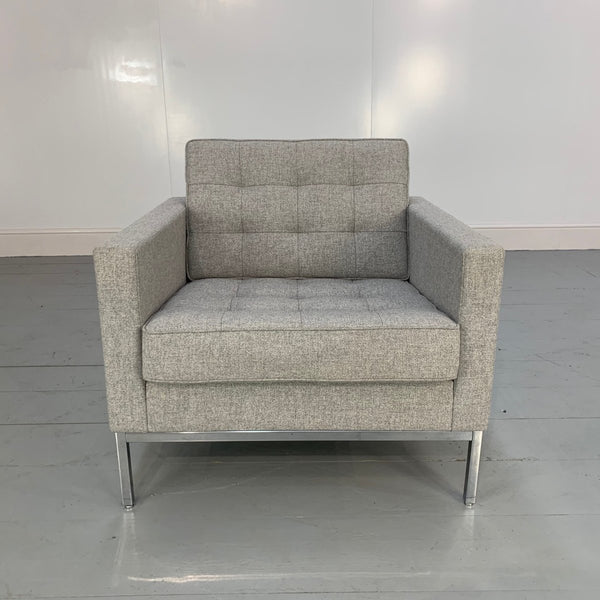Knoll Studio Florence Knoll Lounge Chair Armchair - In Grey Wool @ REHAUS
