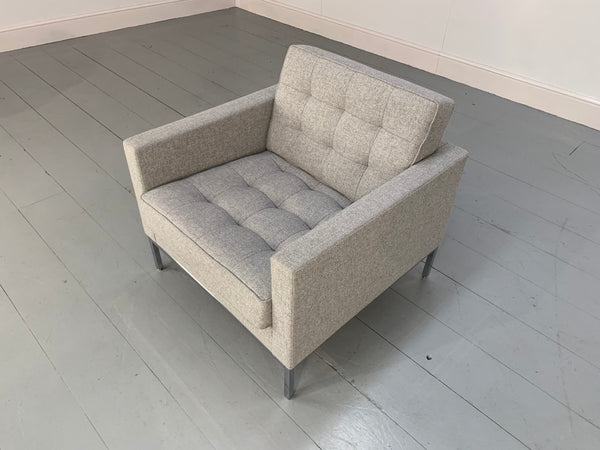 Knoll Studio Florence Knoll Lounge Chair Armchair - In Grey Wool @ REHAUS