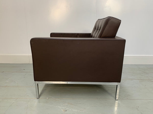 Knoll Studio Florence Knoll Lounge Chair Armchair - In Sabrina Brown Leather @ REHAUS