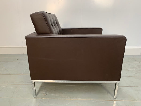 Knoll Studio Florence Knoll Lounge Chair Armchair - In Sabrina Brown Leather @ REHAUS