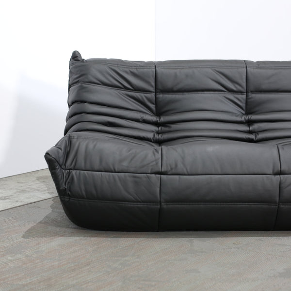 Ligne Roset by Michel Ducaroy Black Leather Togo Sofa, Set of Five @ REHAUS
