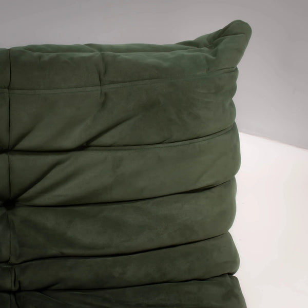 Ligne Roset by Michel Ducaroy Green Suede Togo Three Seater Sofa - REHAUS - Michel Ducaroy