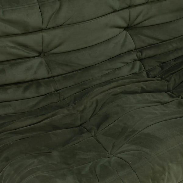 Ligne Roset by Michel Ducaroy Green Suede Togo Three Seater Sofa - REHAUS - Michel Ducaroy