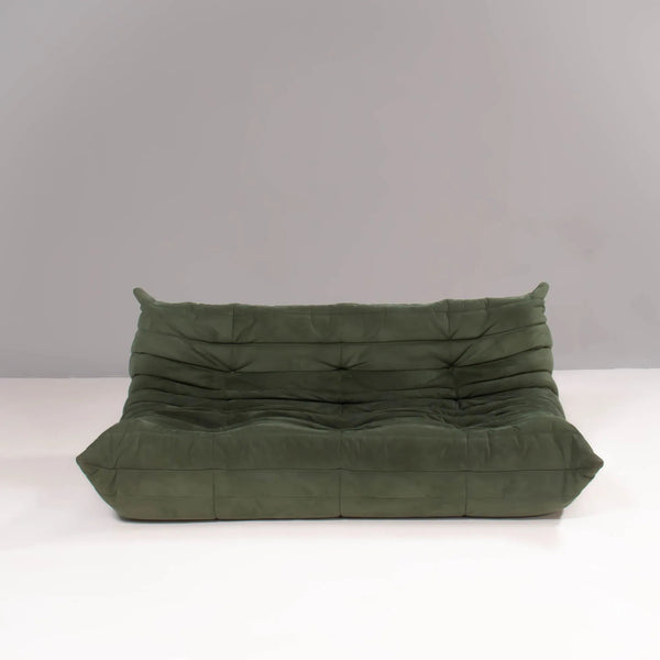 Ligne Roset by Michel Ducaroy Green Suede Togo Three Seater Sofa - REHAUS - Michel Ducaroy