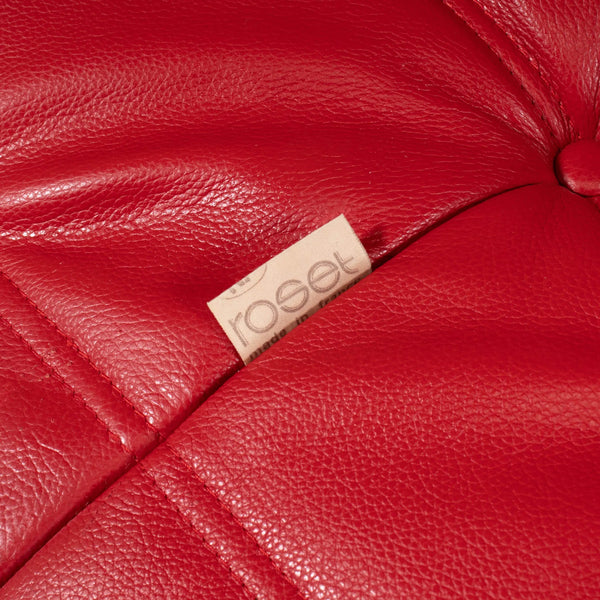 Ligne Roset by Michel Ducaroy Red Leather Togo, 1970s - REHAUS - Michel Ducaroy