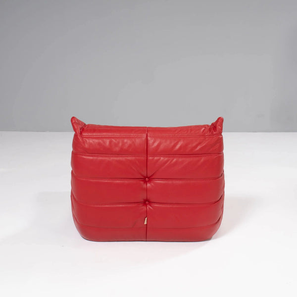Ligne Roset by Michel Ducaroy Red Leather Togo, 1970s - REHAUS - Michel Ducaroy