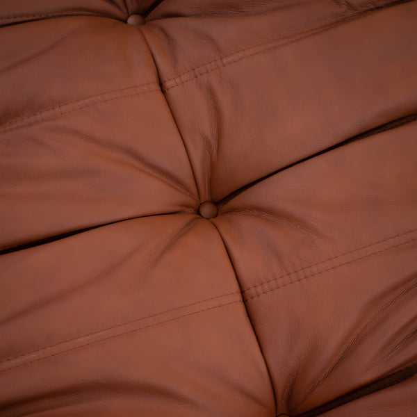 Ligne Roset by Michel Ducaroy Togo Brown Leather footstool @ REHAUS