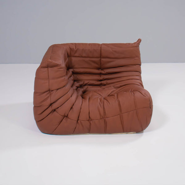 Ligne Roset by Michel Ducaroy Togo Brown Leather Modular Sofa, Set of Three @ REHAUS