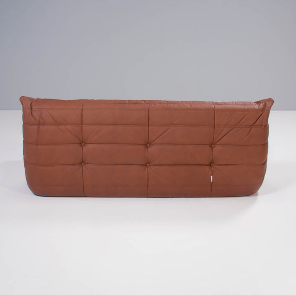 Ligne Roset by Michel Ducaroy Togo Brown Leather Modular Sofa, Set of Three @ REHAUS