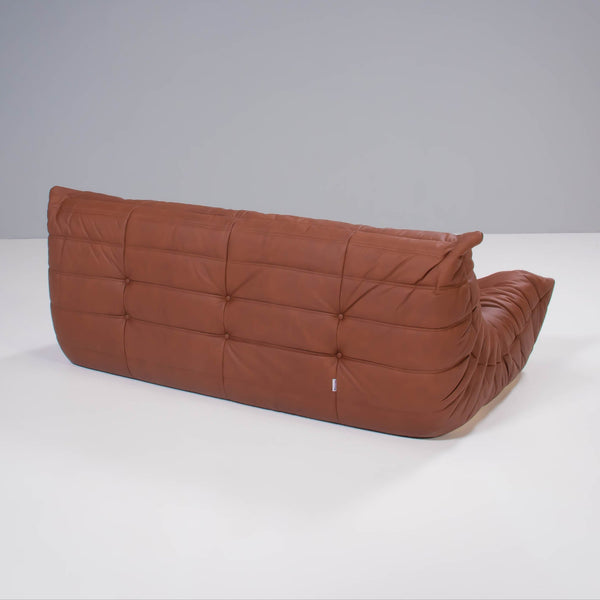 Ligne Roset by Michel Ducaroy Togo Brown Leather Modular Sofa, Set of Three @ REHAUS