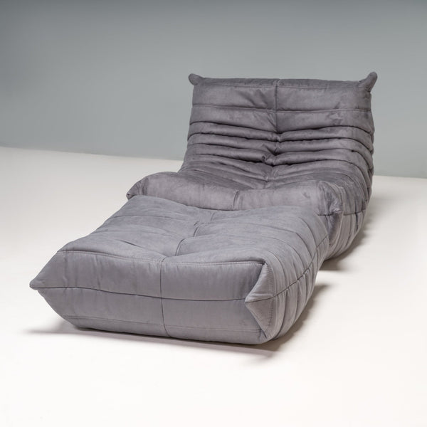 Ligne Roset by Michel Ducaroy Togo Grey Armchair and Footstool - REHAUS - Michel Ducaroy