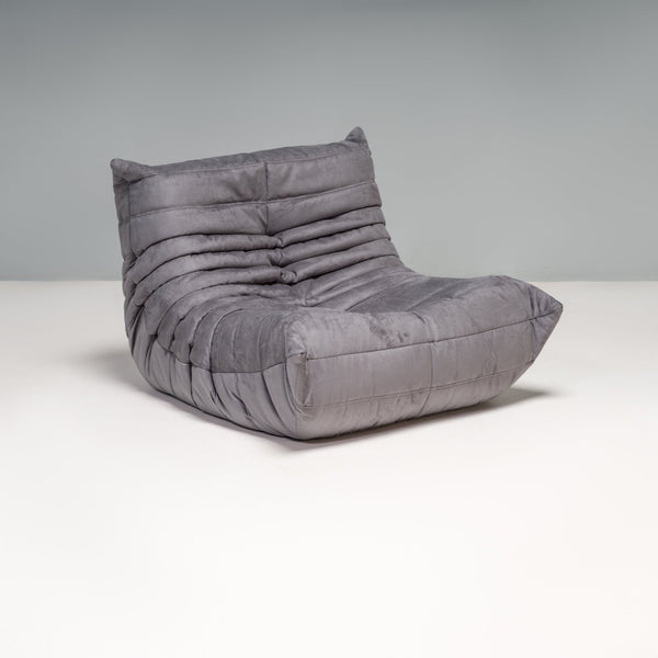 Ligne Roset by Michel Ducaroy Togo Grey Armchair and Footstool - REHAUS - Michel Ducaroy
