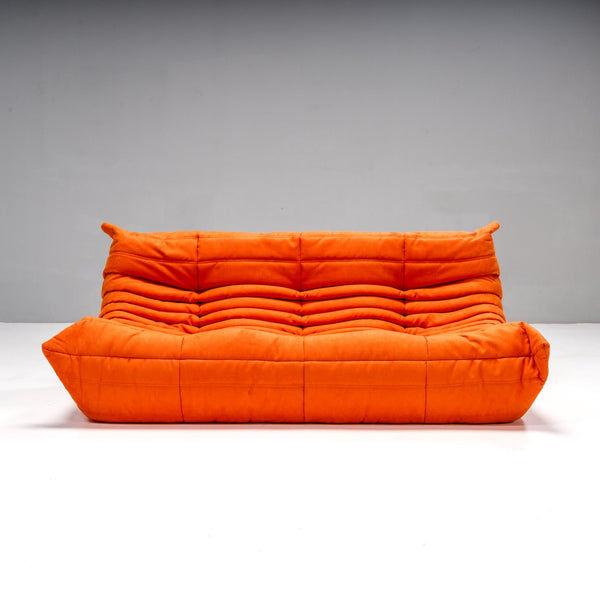 Ligne Roset by Michel Ducaroy Togo Orange Modular Sofa, Set of Three @ REHAUS
