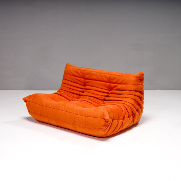 Ligne Roset by Michel Ducaroy Togo Tangerine Orange Modular Sofa, Set of 3 - REHAUS - Michel Ducaroy