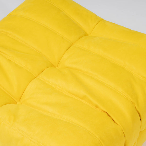 Ligne Roset by Michel Ducaroy Togo Yellow Armchair and Footstool, Set of 2 @ REHAUS