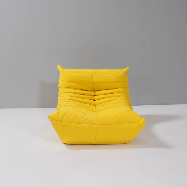 Ligne Roset by Michel Ducaroy Togo Yellow Armchair and Footstool, Set of 2 @ REHAUS