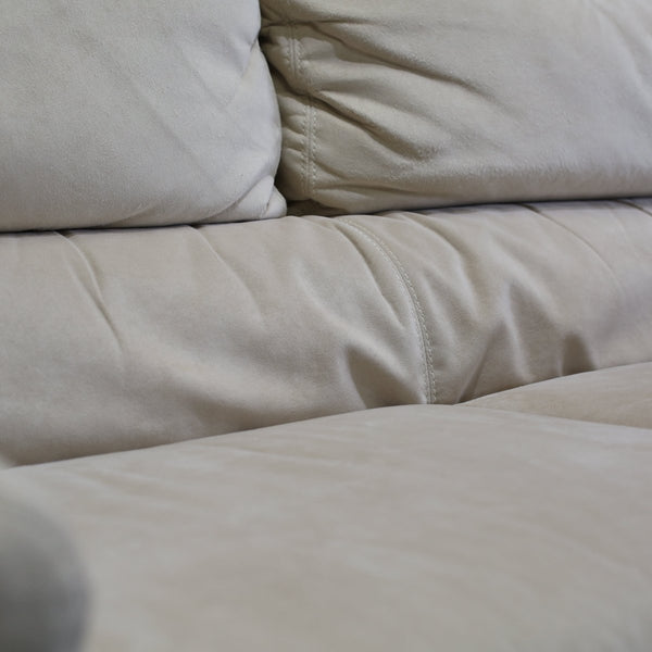 Ligne Roset Cream Suede Two Seater Pallas Sofa by Claude Brisson @ REHAUS